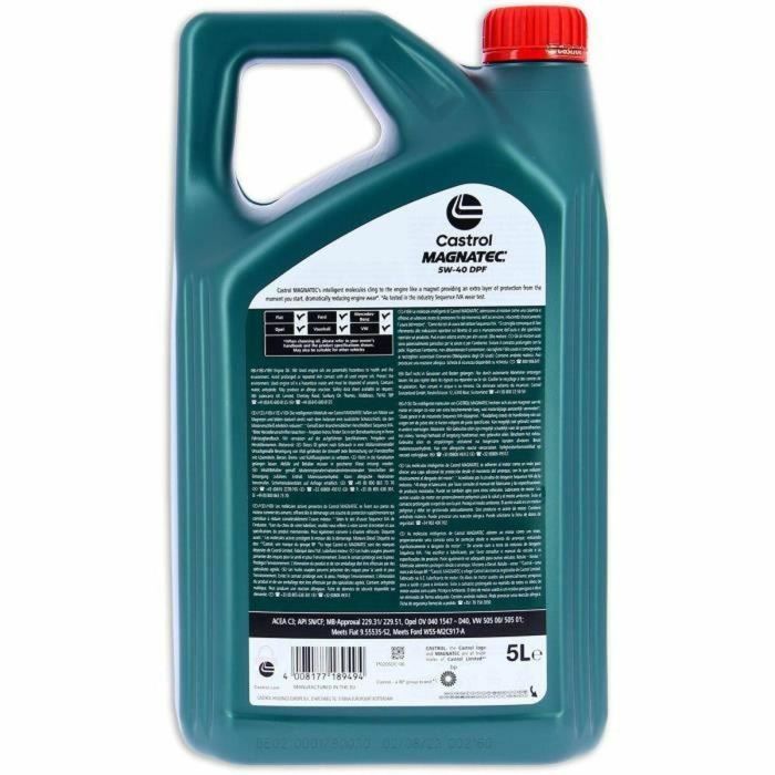 Aceite de motor Castrol Magnatec Diesel 5W40 5 L 1 Aceite de motor Castrol Magnatec Diesel 5W40 5 L 1