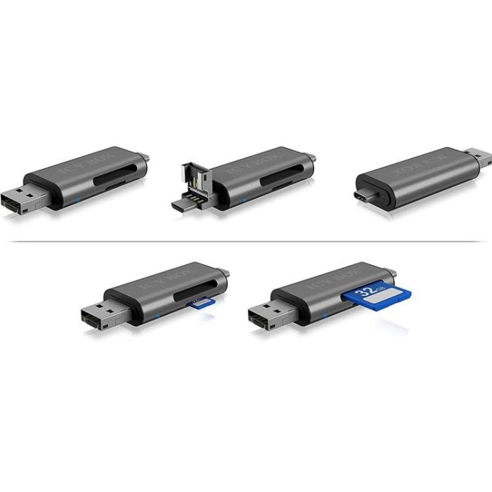 ICY BOX IB-CR200-C Multi-USB SD/MicroSD Kartenleser 1