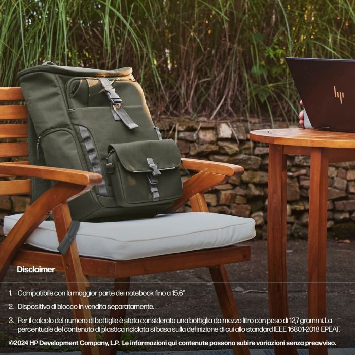 Mochila para Portátil HP 9J4C1AA Verde 4 Mochila para Portátil HP 9J4C1AA Verde 4