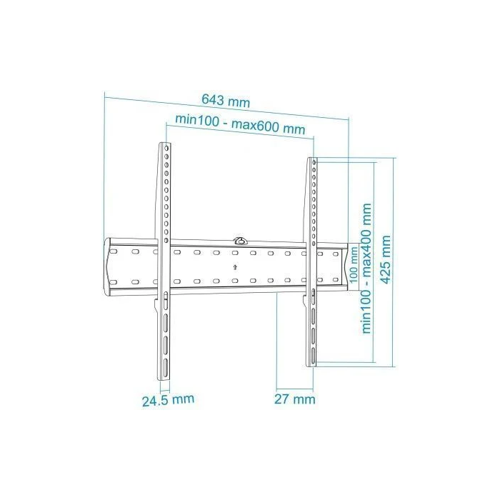 TooQ Soporte de Pared Fijo LP4170F-B para TV de 37 a 70 Pulgadas y hasta 40kg Negro
