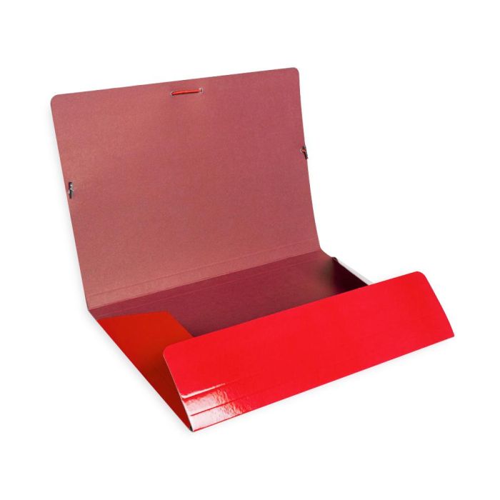 Carpeta Liderpapel Gomas Folio 3 Solapas Carton Plastificado Color Rojo 6