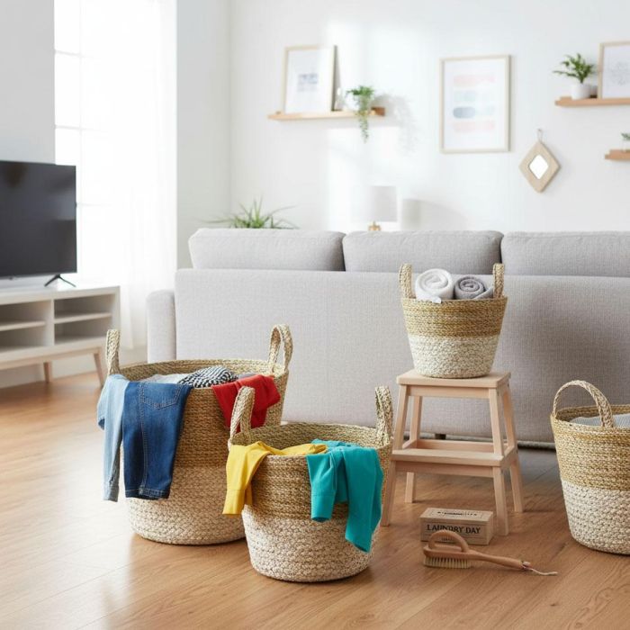 Inde Cesta Cónica Seagrass con Asas 20 cm 4