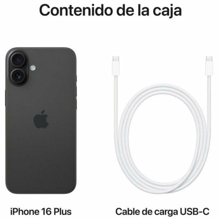 Apple MXVU3QL/A Smartphone iPhone 16 Plus 128GB 6.7" 5G Negro con Chip A18, Cámara 48MP, Pantalla Super Retina XDR y Resistencia IP68 1 Apple MXVU3QL/A Smartphone iPhone 16 Plus 128GB 6.7" 5G Negro con Chip A18, Cámara 48MP, Pantalla Super Retina XDR y Resistencia IP68 1