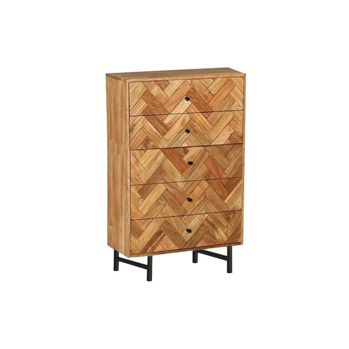 DKD Home Decor Chifonier Moderno de Acacia y Metal 40 x 115 x 80 cm