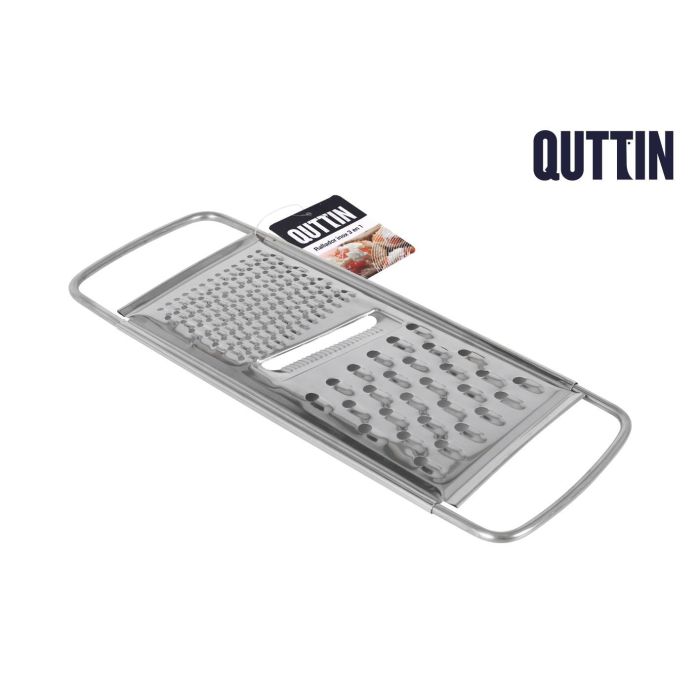 Rallador 3 en 1 inoxidable Quttin 10.3 x 27 cm (16 Unidades) Rallador 3 en 1 inoxidable Quttin 10.3 x 27 cm (16 Unidades)