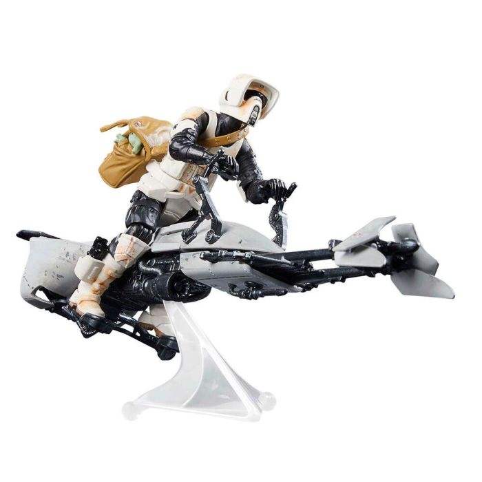 Figura Speeder Bike Scout Trooper & Grogu the Mandalorian Star Wars 9cm 1
