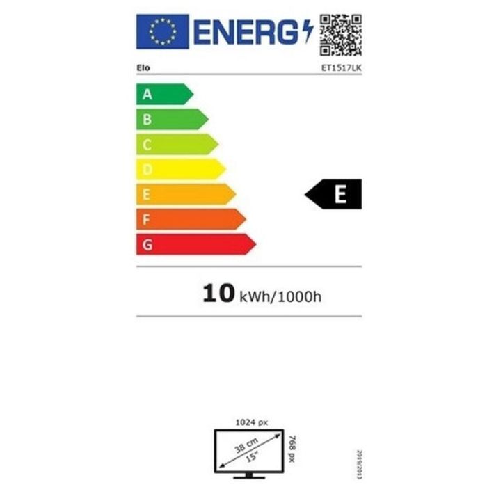 Monitor Elo Touch Systems ET1517L-7CWB 15" LCD 50-60 Hz 1