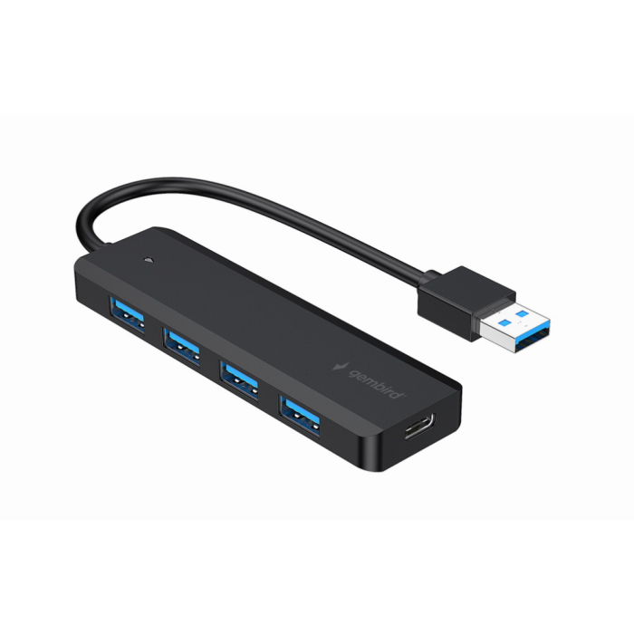 GEMBIRD UHB-U3P4P-02 Hub USB 3.2 Gen 1 Type-A 5000 Mbit/s Negro