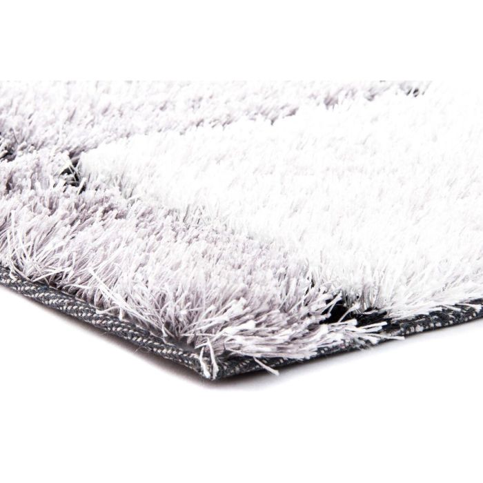 Alfombra DKD Home Decor Negro Poliéster Blanco Cuadros 120 x 180 x 2 cm 1