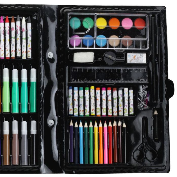 Createur de Genie Maleta de Colorear 86 Piezas con Rotuladores, Crayolas, Ceras, Acuarelas y Lápices 3
