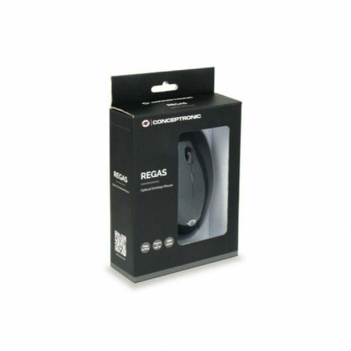 Conceptronic Ratón Óptico USB Regas01B con Interruptor DPI 800/1000/1200 y Diseño Ergonómico para Diestros y Zurdos 17
