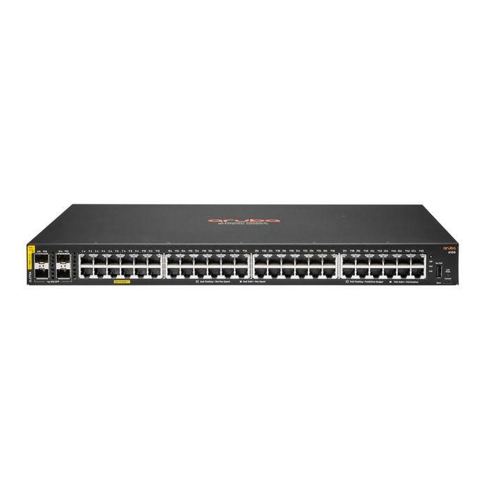 Hewlett Packard Enterprise Aruba 6100 48G Class4 PoE 4SFP+ 370W Switch - Gigabit, Capa 2, para SMB y Sucursales 0 Hewlett Packard Enterprise Aruba 6100 48G Class4 PoE 4SFP+ 370W Switch - Gigabit, Capa 2, para SMB y Sucursales 0