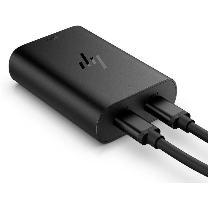 HP 65W GaN Cargador Rápido USB-C para Portátiles y Dispositivos. Ultra Compacto con Doble Puerto y Carga Simultánea. 5