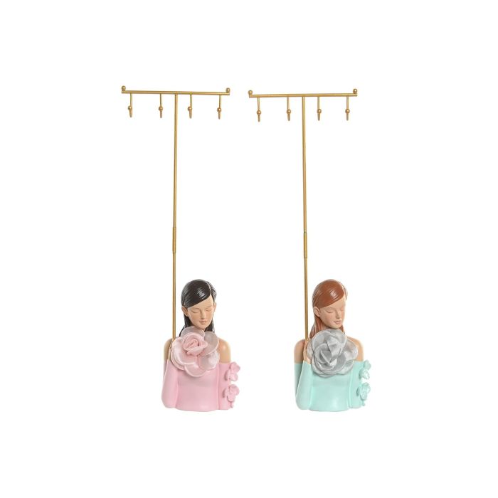 Joyero Shabby DKD Home Decor Rosa Verde 6 x 36 x 14 cm (2 Unidades) 0 Joyero Shabby DKD Home Decor Rosa Verde 6 x 36 x 14 cm (2 Unidades) 0