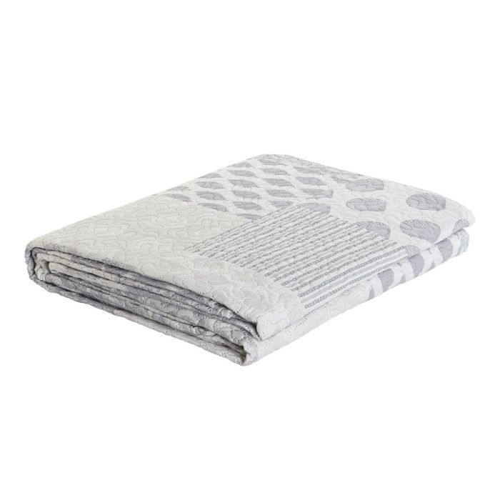 Colcha Cottage DKD Home Decor Beige Gris 260 x 1 x 180 cm Colcha Cottage DKD Home Decor Beige Gris 260 x 1 x 180 cm
