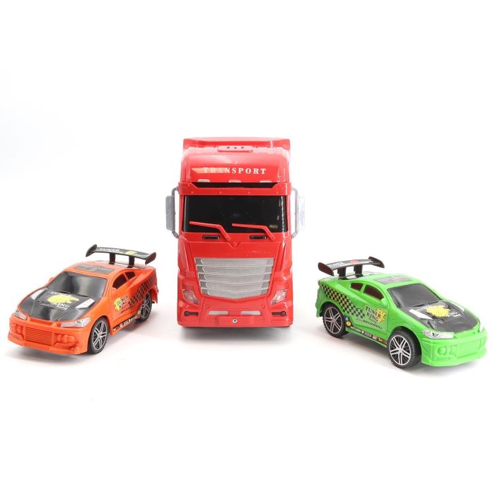 Tachan Camión de Carreras Heroes de Ciudad, Set con 4 Coches de Juguete, Vehículo Grande Escala 1:24 para Niños +3 Años 4 Tachan Camión de Carreras Heroes de Ciudad, Set con 4 Coches de Juguete, Vehículo Grande Escala 1:24 para Niños +3 Años 4