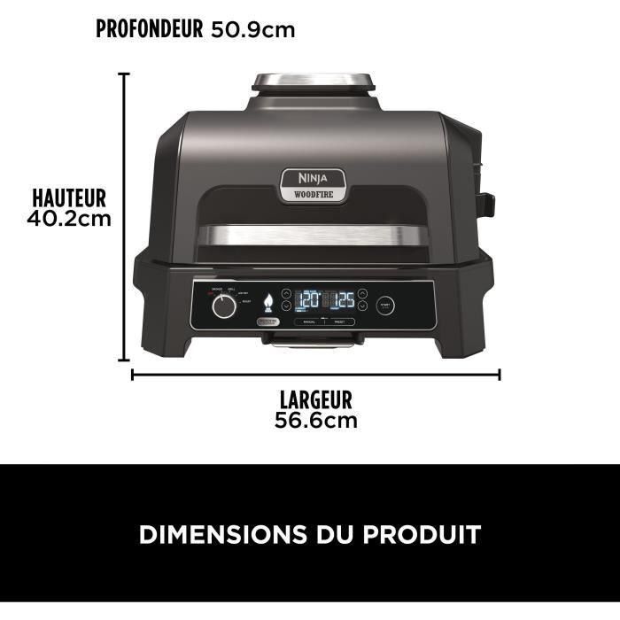 Barbacoa y ahumador eléctrico con termómetro - NINJA - Woodfire Pro XL - OG850EU - Barbacoa y freidora de exterior 1 Barbacoa y ahumador eléctrico con termómetro - NINJA - Woodfire Pro XL - OG850EU - Barbacoa y freidora de exterior 1