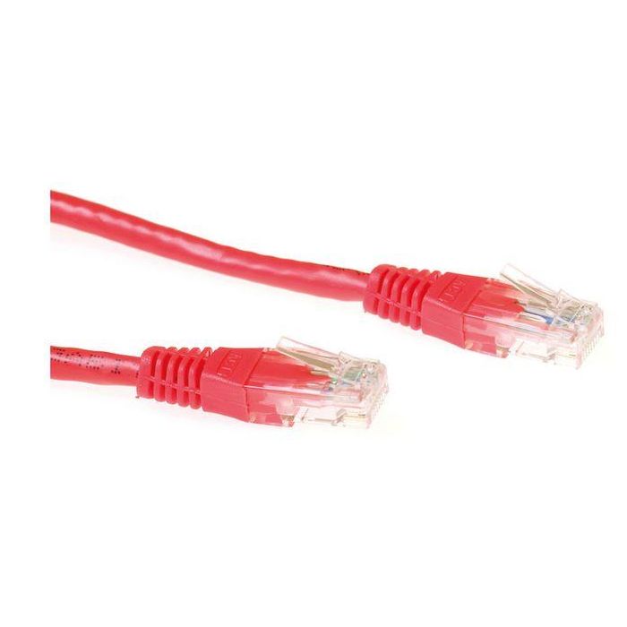 MicroConnect B-UTP603R-B Cable de Red U/UTP CAT6, PVC rojo, 3 metros para transmisión de datos fiable