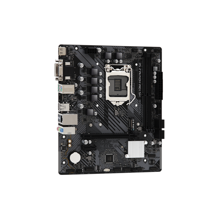 Placa ASRock H510M-Hdv/M.2 Se,Intel,1200,H470,2Ddr4,64Gb,Vga+Dvi+Hdmi,Gblan,4Sata3,6Usb3.2+M.2,Matx 3