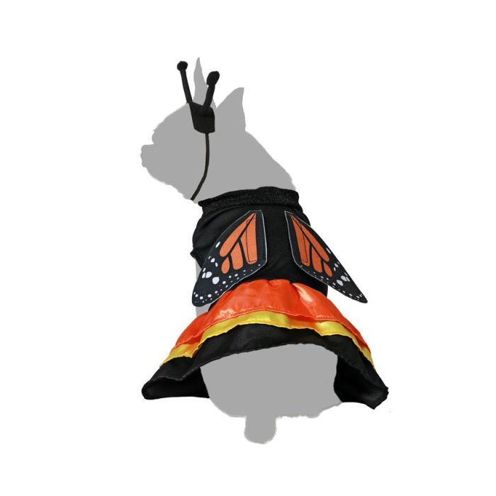 Disfraz de Mariposa para Perro, Talla M, Color Naranja, Poliéster 2