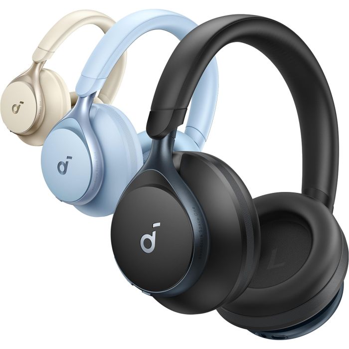 Anker Soundcore Space One Auriculares Over-Ear Inalámbricos con Cancelación de Ruido Activa, Negros 1 Anker Soundcore Space One Auriculares Over-Ear Inalámbricos con Cancelación de Ruido Activa, Negros 1