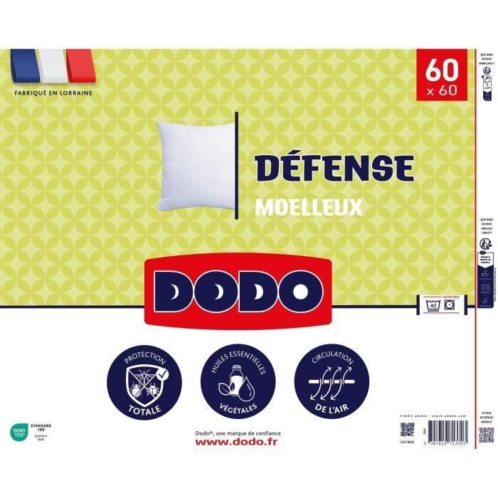 DODO - Almohada DEFENSA - 60 x 60 cm - 100% Poliéster VOLUPT'AIR - Blanco 2