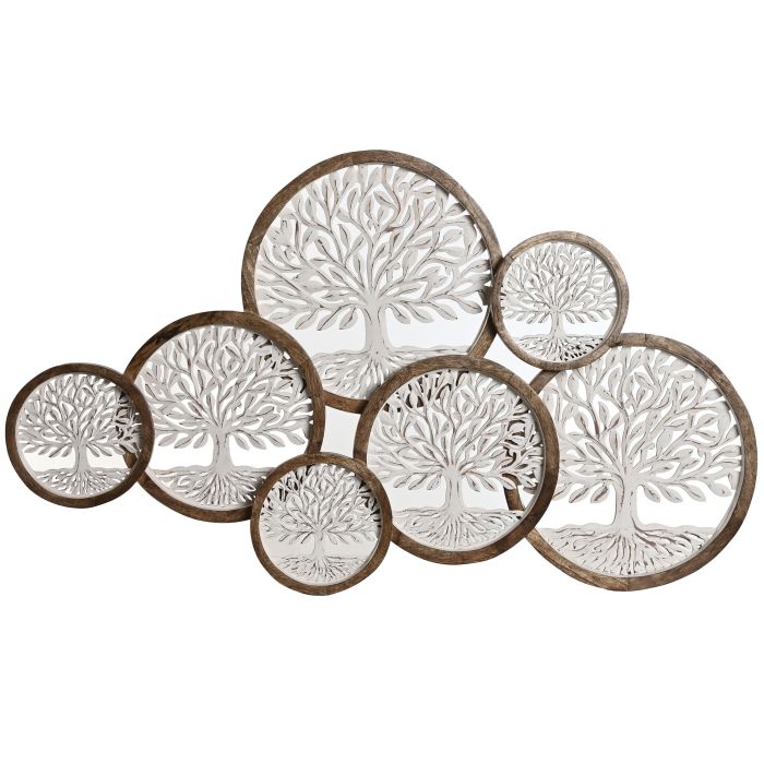 Decoracion Pared Arabe DKD Home Decor Marron Blanco 4 x 63 x 106 cm