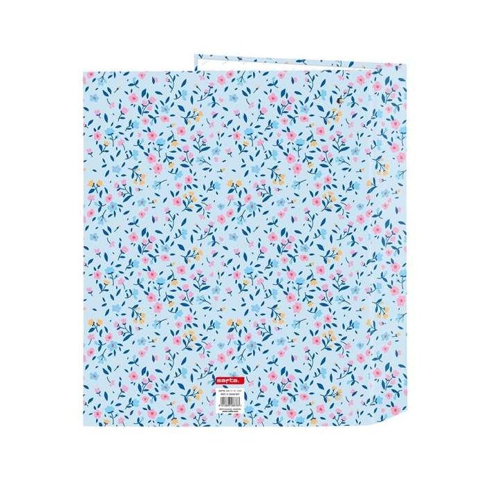 Carpeta de anillas Vicky Martín Berrocal Paraíso Azul Rosa A4 27 x 33 x 6 cm 1