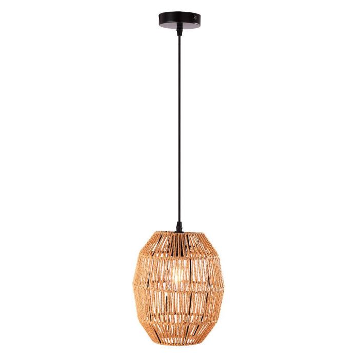 SKD-P-2014 Lámpara Colgante Alexander de Ratán, Pantalla Redonda, Diseño Elegante Estilo Mediterráneo para Salón Comedor Dormitorio 0 SKD-P-2014 Lámpara Colgante Alexander de Ratán, Pantalla Redonda, Diseño Elegante Estilo Mediterráneo para Salón Comedor Dormitorio 0