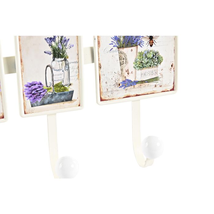 DKD Home Decor Perchero de Pared Shabby de Metal, 4 colgadores, 38x19x6 cm. Pack de 4 Unidades, blanco y multicolor surtido. 2 DKD Home Decor Perchero de Pared Shabby de Metal, 4 colgadores, 38x19x6 cm. Pack de 4 Unidades, blanco y multicolor surtido. 2