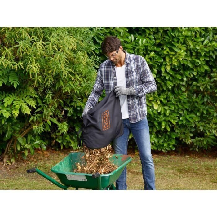BLACK+DECKER BEBL260-QS Aspirador Soplador Triturador de Hojas Eléctrico 2600W, 40L, 315 km/h, 11,8 m³/min para Jardín 5