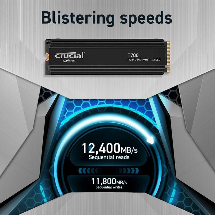 Crucial MIC1686904957201 T700 SSD Interno 4 TB PCI Express 5.0 NVMe 4 Crucial MIC1686904957201 T700 SSD Interno 4 TB PCI Express 5.0 NVMe 4