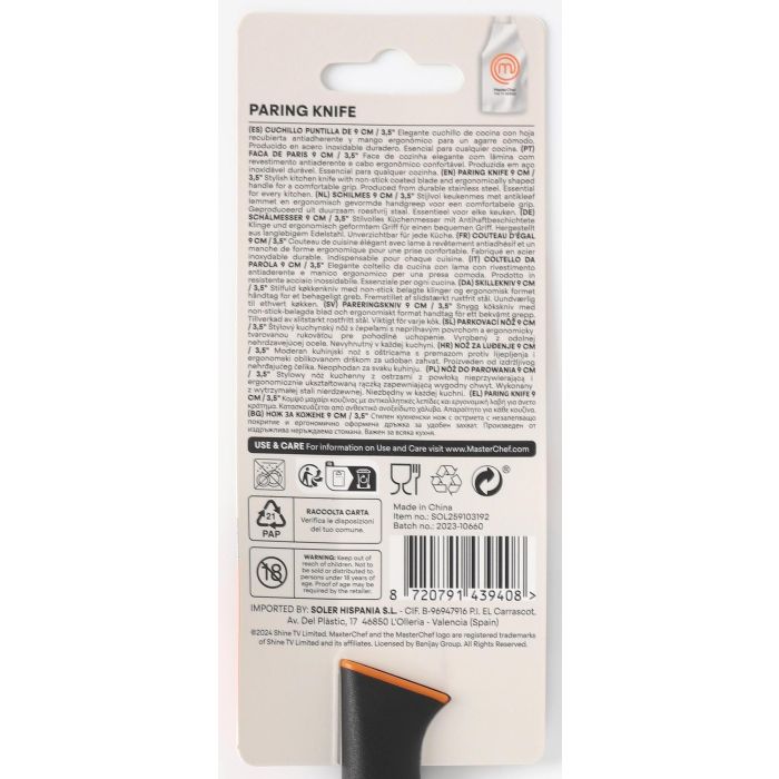 Cuchillo Puntilla 9 cm Masterchef (24 Unidades) 5 Cuchillo Puntilla 9 cm Masterchef (24 Unidades) 5