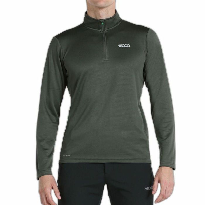 Camiseta de Manga Larga Hombre +8000 Erro Verde oscuro Oliva Camiseta de Manga Larga Hombre +8000 Erro Verde oscuro Oliva