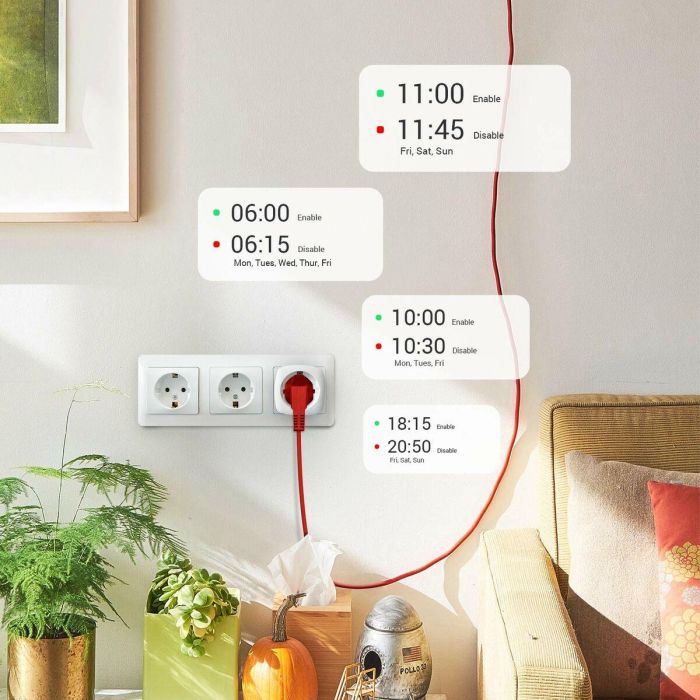 Enchufe Inteligente Ezviz T30-A Wi-Fi 220 V 220-240 V 19 Enchufe Inteligente Ezviz T30-A Wi-Fi 220 V 220-240 V 19