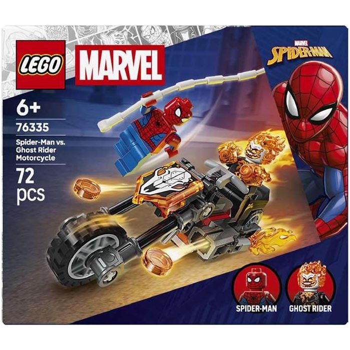 Juego de construccion spider-man vs. moto del motorista fantasma lego super heroes marvel 2