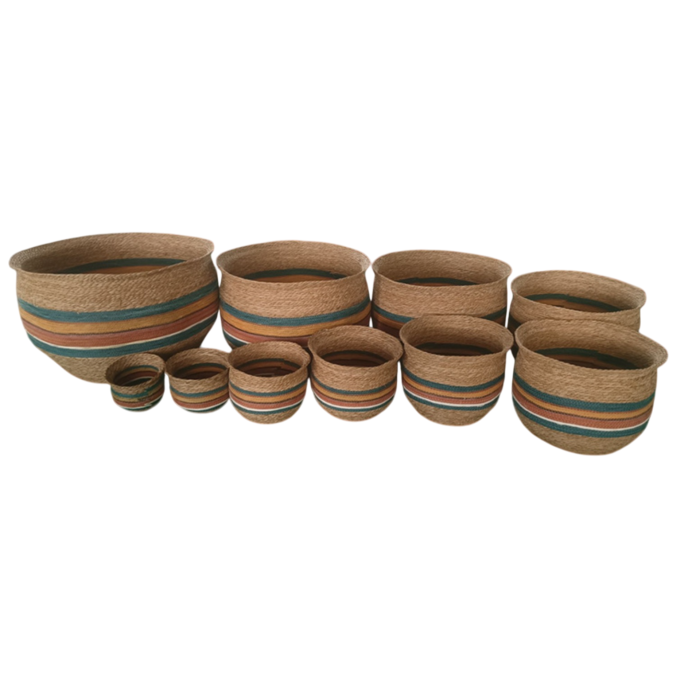 Macetero Arabe DKD Home Decor Multicolor 75 x 47 x 75 cm Set de 10 1