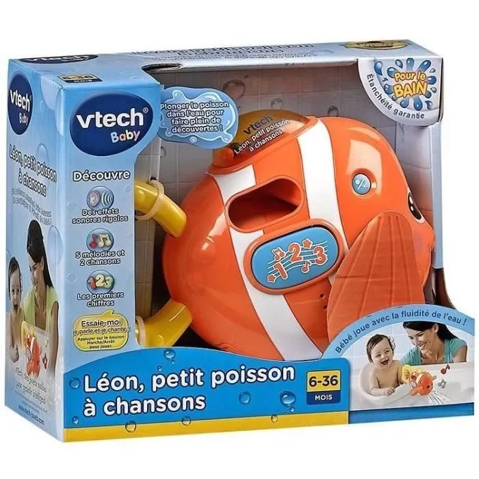 VTECH BABY León Juguete de Baño Musical y Parlante con Canciones para Bebés a Partir de 6 Meses 1