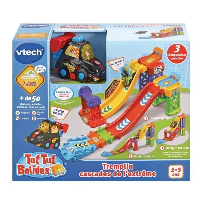 VTech 527505 - Tut Tut Bólidos - Trampolín Cascadas Extremas con Lucas, Rey del Campeonato - Juguete para Niños 1-5 Años 2