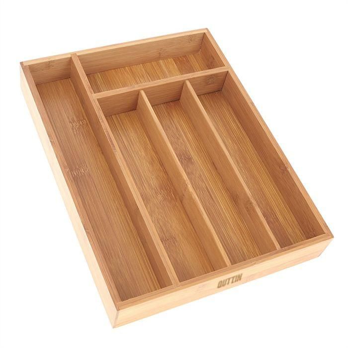 Organizador de Cubiertos de Bambú Quttin 34x26x5 cm (8 Unidades) 2 Organizador de Cubiertos de Bambú Quttin 34x26x5 cm (8 Unidades) 2