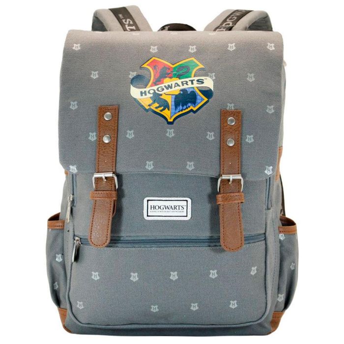 Harry Potter Mochila Oxford Greyly Inspiración Retro Gris, 16L, Algodón, Divisor Acolchado 1