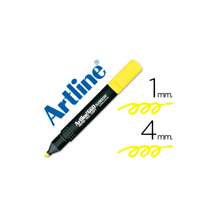 Artline Rotulador Fluorescente EK-660 Amarillo Punta Biselada Trazo 1-5 mm 0 Artline Rotulador Fluorescente EK-660 Amarillo Punta Biselada Trazo 1-5 mm 0