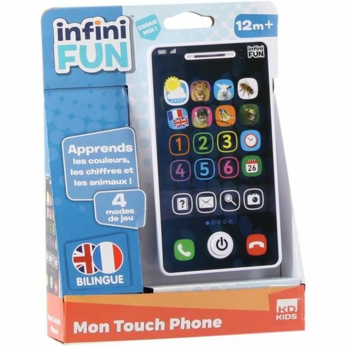 TALDEC Infini Fun Smartphone Educativo Bilingüe para Niños - Descubre Números, Colores, Animales y Sonidos - 4 Modos de Juego +12 Meses 1