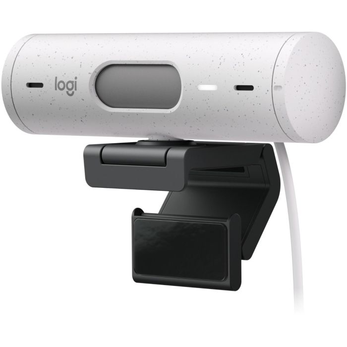 Logitech Webcam Brio 500 1080p 4MP, Autofocus, Rightlight 4 HDR, dFoV 90°, Micrófono Estéreo, Tapa Privacidad, USB-C, Blanco Crudo 11