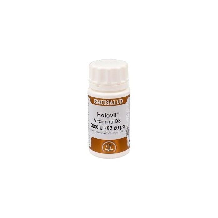 Holovit Vitamina D3 2000UI + K2 60MCG + Menaquinona 50 Cápsulas para Huesos y Sistema Inmunitario