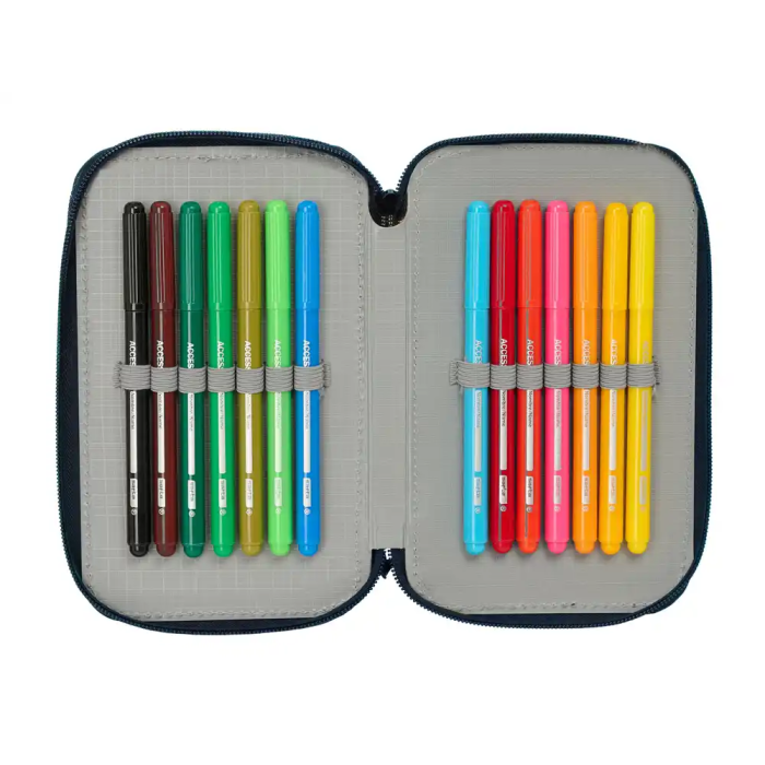 Safta Plumier Escolar Triple Cremallera 37 Piezas El Niño Navy 195x125x55 mm 5