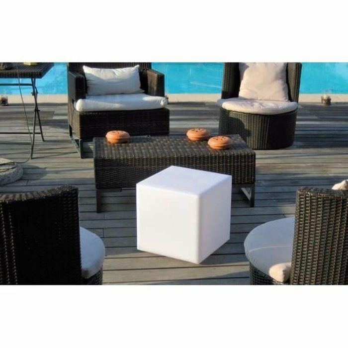 Lumisky Lámpara de Suelo Decorativa Cubo Moderno Polietileno Grueso Blanco y Negro 40 cm con Base E27 para Iluminación Cálida 2 Lumisky Lámpara de Suelo Decorativa Cubo Moderno Polietileno Grueso Blanco y Negro 40 cm con Base E27 para Iluminación Cálida 2