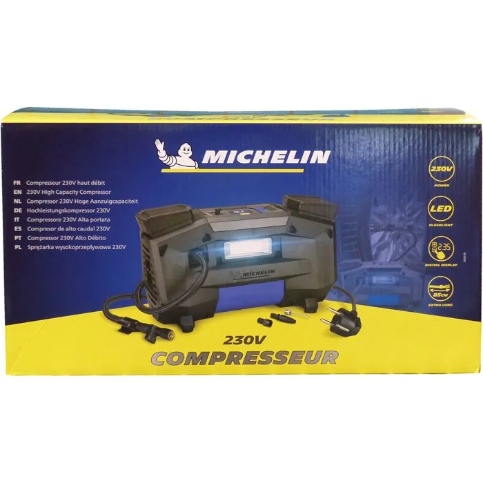 Michelin Compresor de Aire 7 Barras 230V Alto Flujo Motor de Accionamiento Directo