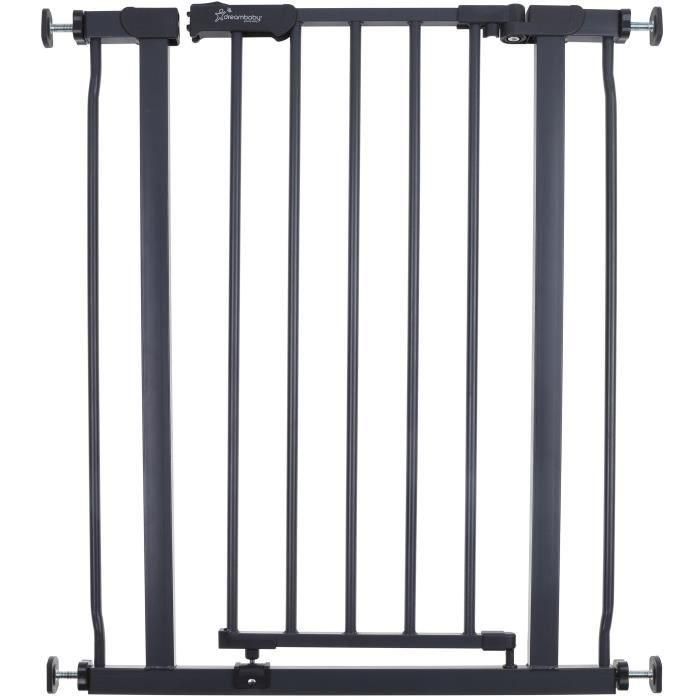 Barrera de seguridad - DREAMBABY - AVA - Montada a presión - 61-68 x 75 cm - Doble cierre - Antracita Barrera de seguridad - DREAMBABY - AVA - Montada a presión - 61-68 x 75 cm - Doble cierre - Antracita