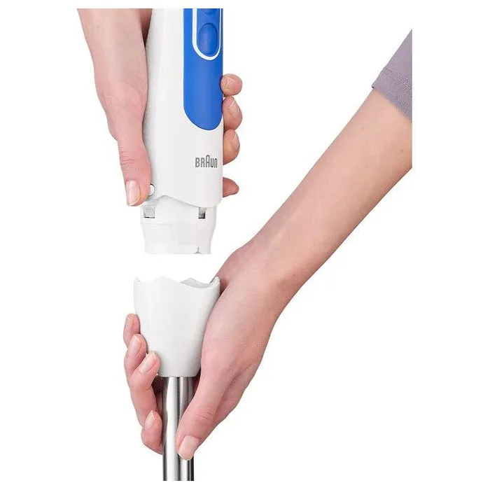 Braun Batidora de mano MQ3045WH con 2 picadores, tecnología PowerBell Plus y Splash Control - Blanco y azul 3